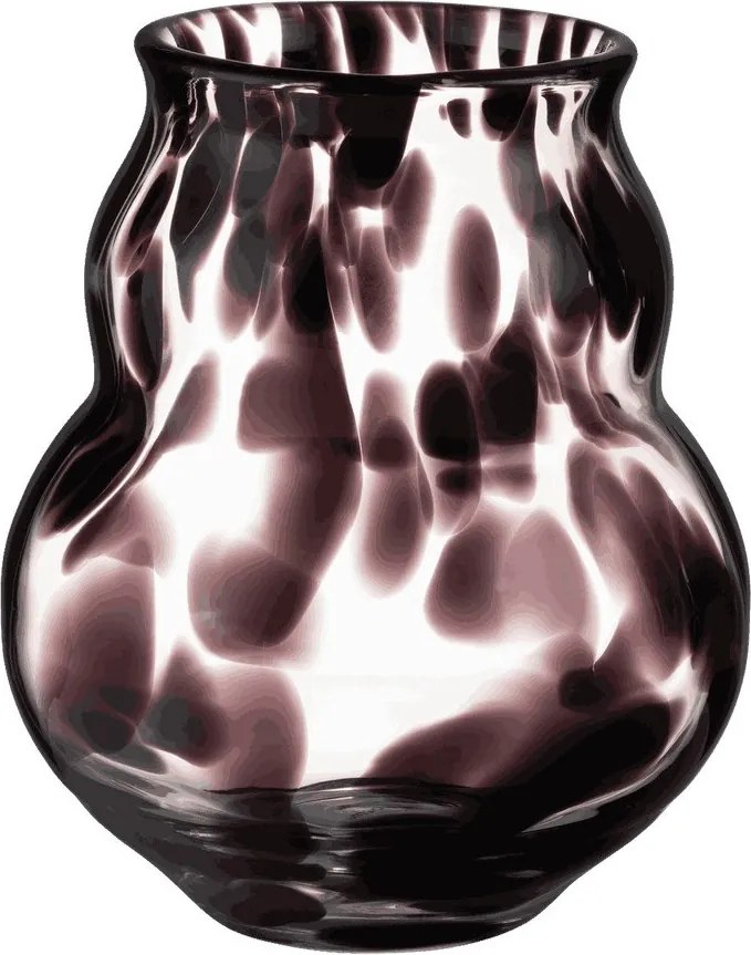 Sötétbarna üveg kézzel készített váza (magasság 22 cm) Dam – noo.ma