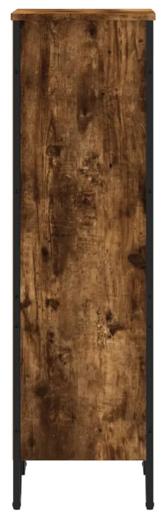 füstös tölgy színű szerelt fa könyvszekrény 50 x 31 x 106 cm