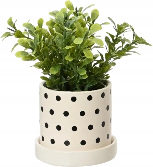 Zöld növény cserépben mesterséges dekoráció 16x8 cm