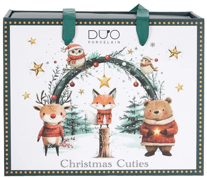 Karácsonyi porcelán csésze 270 ml 2 személyes Christmas Cuties 2 díszdobozban