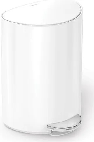 Simplehuman Pedálos szemetes 6 l fehér acél SHCW2108