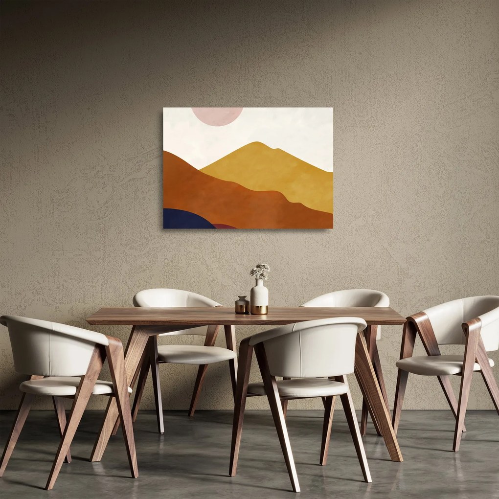 Üveg kép - Akvarell hegyek N⁰1 (70x50 cm)