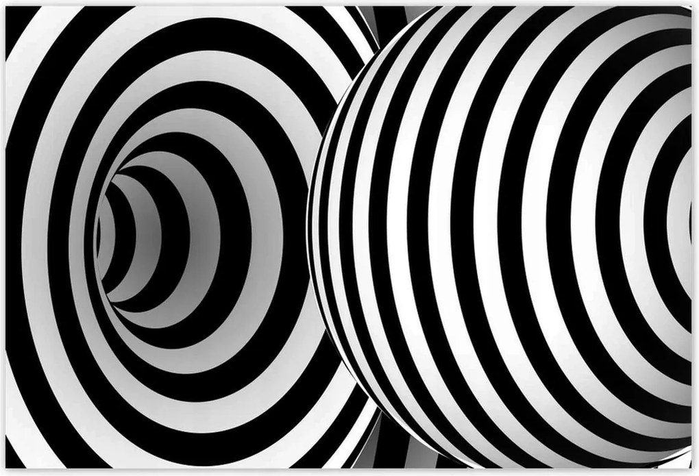 Poszterek 155x105 Absztrakt fekete-fehér