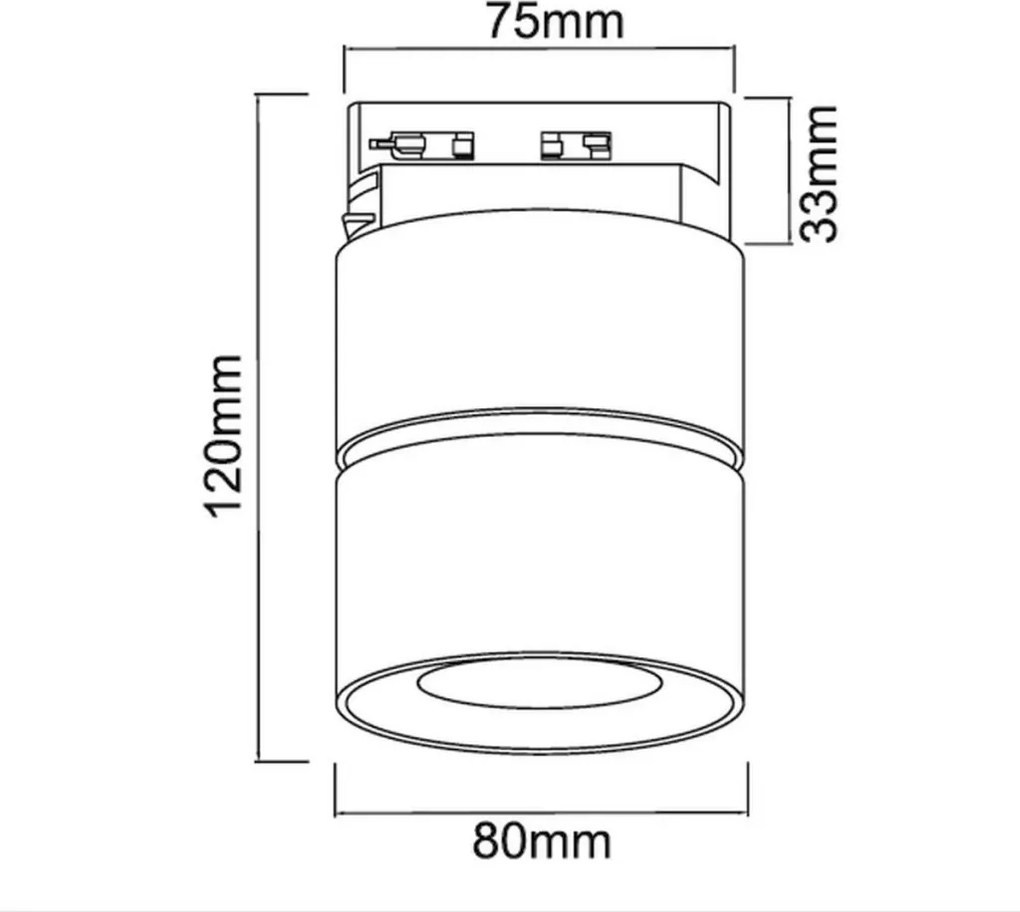 Orlicki Design MONE OR82852 Sínreflektor 1x7W/Led 3000K 522LM