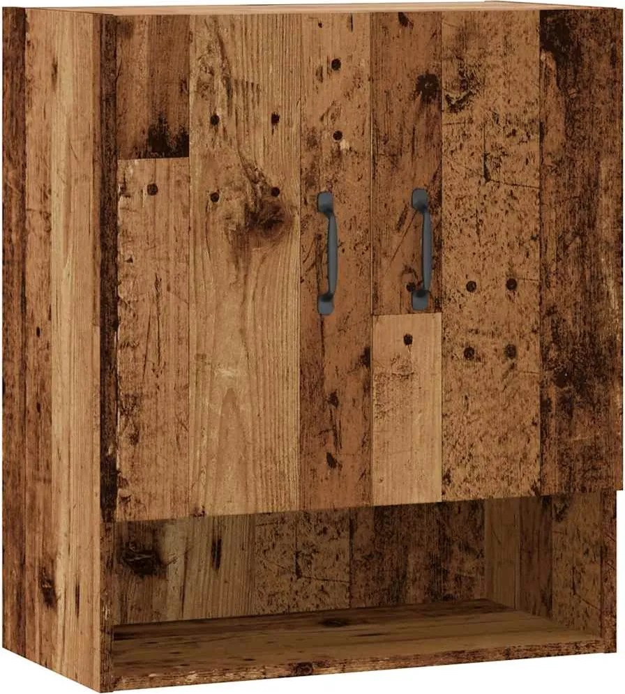 vidaXL fali szekrény régi fa 60x31x70 cm gépelt fa