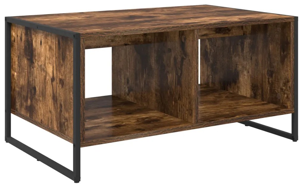 vidaXL Dohányzóasztal Füstös tölgy 80 x 50 x 40 cm Faanyag