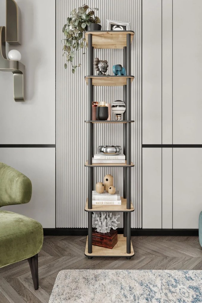 Bookcase 6 Tiers Square - Oak