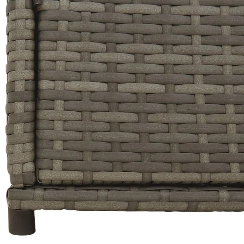 szürke polyrattan kerti tárolószekrény 105 x 55 x 113 cm
