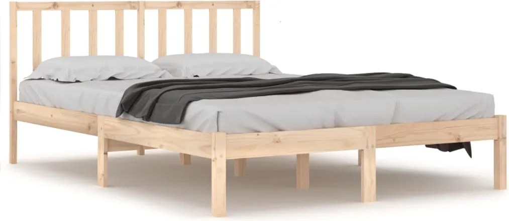 vidaXL tömör fenyőfa ágykeret 200 x 200 cm