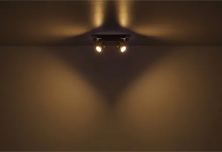 Globo 57385-2 Fali lámpa, LED reflektor, fém nikkel matt, fém krómozott, HxSzxM: 270x80x110mm, 2x GU10 LED 3W 230V izzókkal, 250lm forrás, 250lm kimenet, 3000K