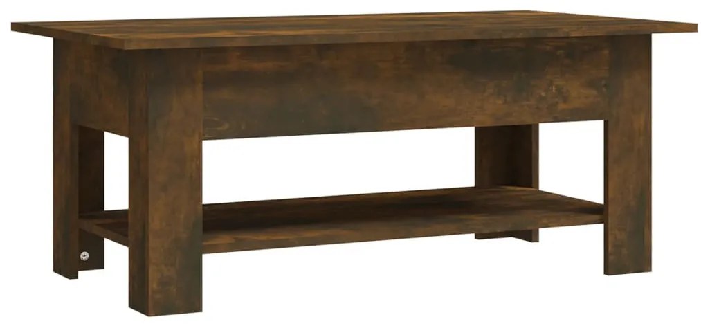 Füstös tölgy színű szerelt fa dohányzóasztal 102 x 55 x 42 cm