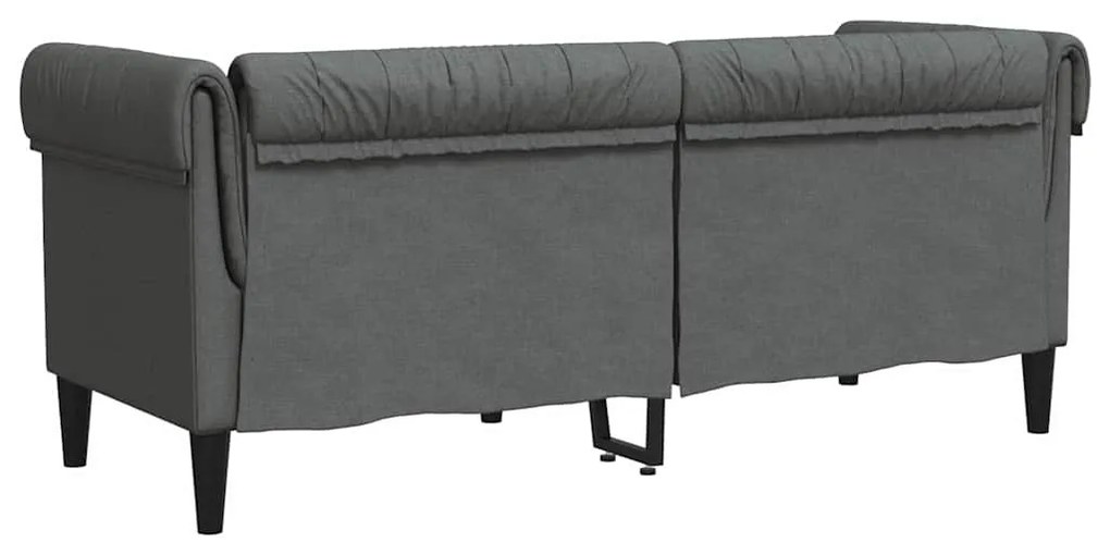 Chesterfield kanapé Sötétszürke 182.5 x 74.5 x 74.5 cm szövet
