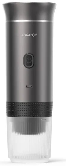 Aligator ACM002 - PortaCaffé hordozható, újratölthető 3 az 1-ben kávéfőző, 72W/7500 mAh, szürke