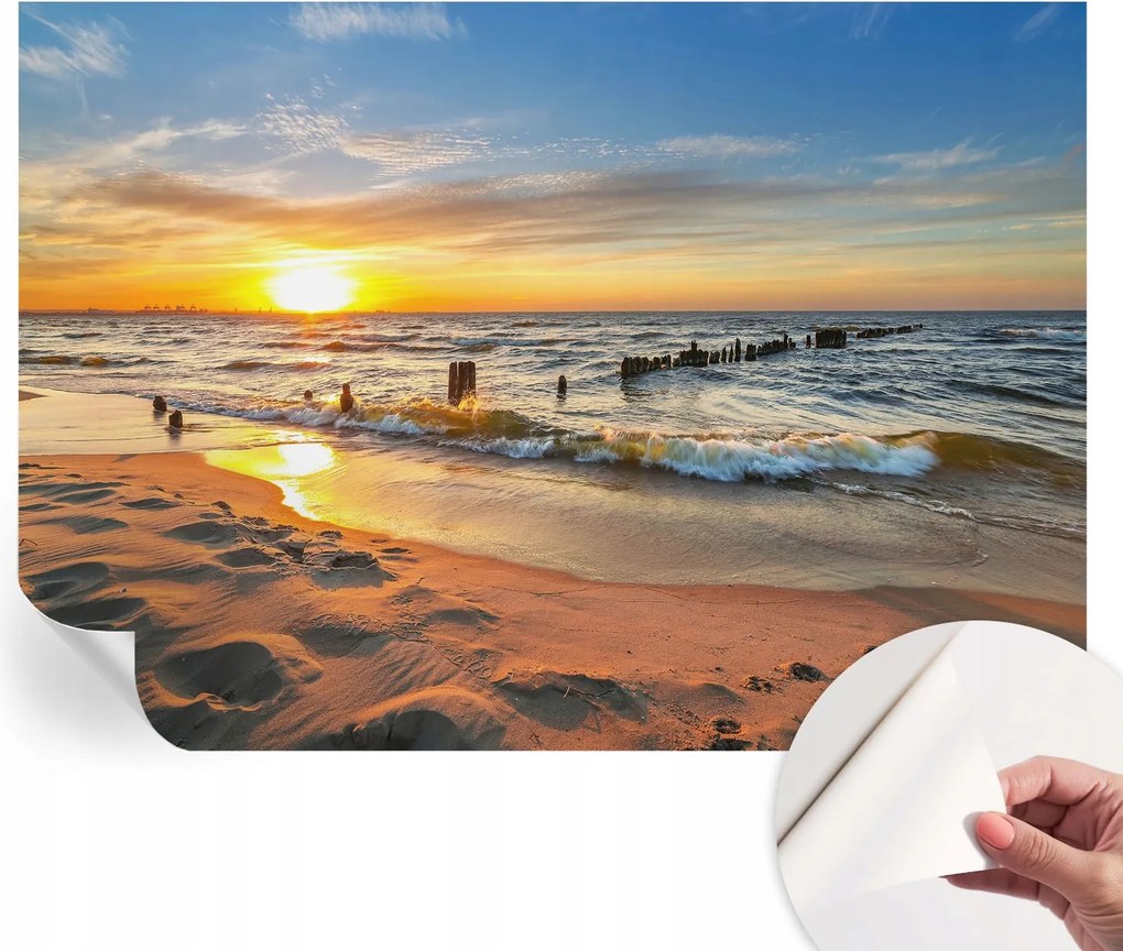 Design fali fotótapéta öntapadós tengerpart nyugat 208x146 cm