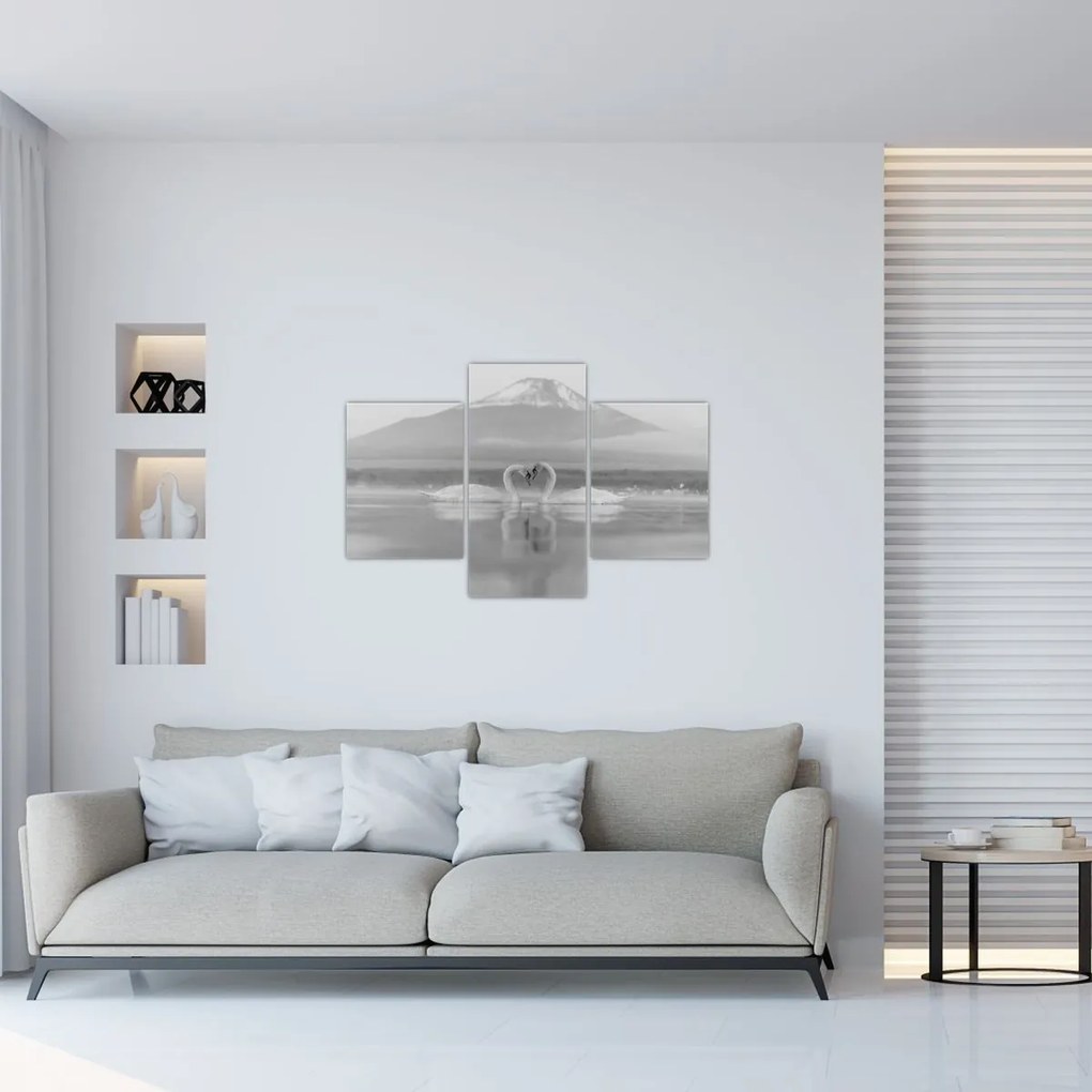 Kép - Szerelmes hattyúk (90x60 cm)