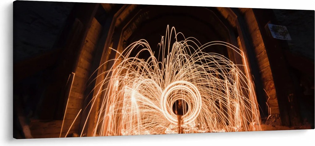 Kép - Fényes show a síneken (120x50 cm)