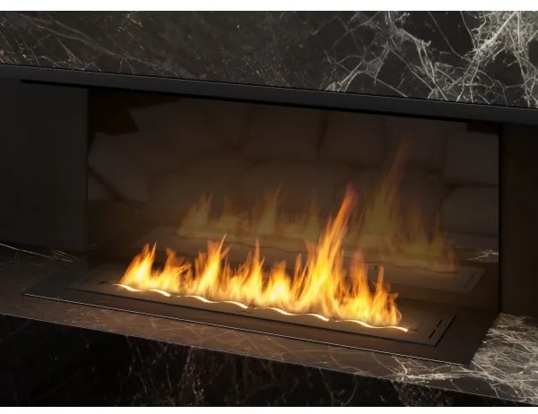 InFire - Beépített BIO kandalló 7,5x100 cm 6kW fekete