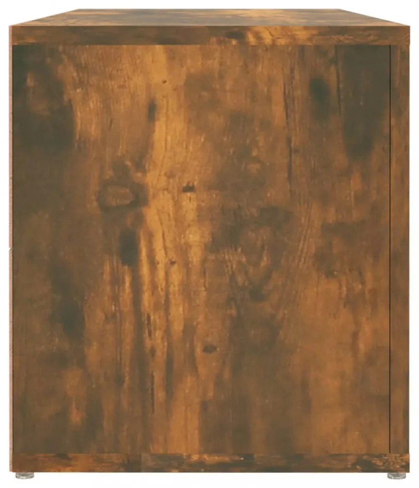 füstös tölgy színű szerelt fa TV-szekrény 100x31,5x35 cm