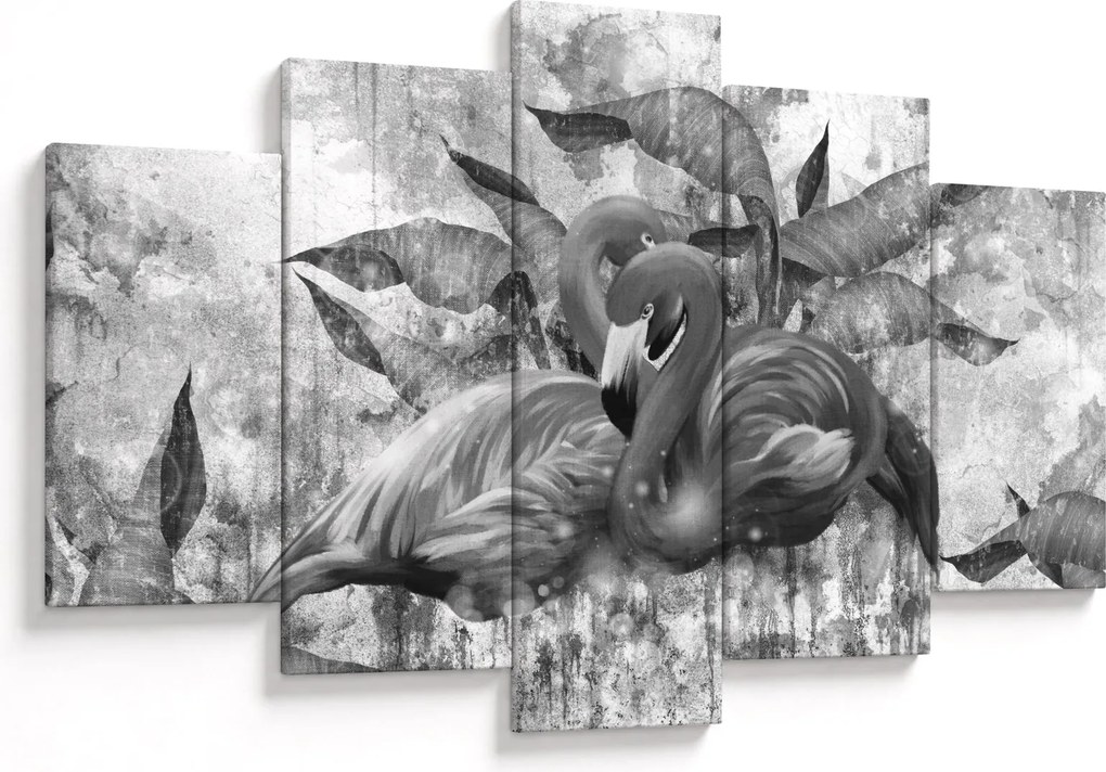 Kép - Flamingók graffiti (150x105 cm)
