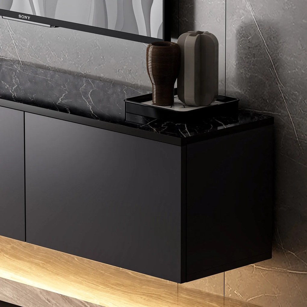 TV szekrény Neon Illuminated - Anthracite