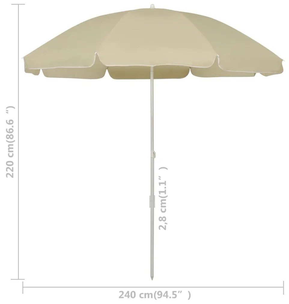 homoksárga strandnapernyő 240 cm