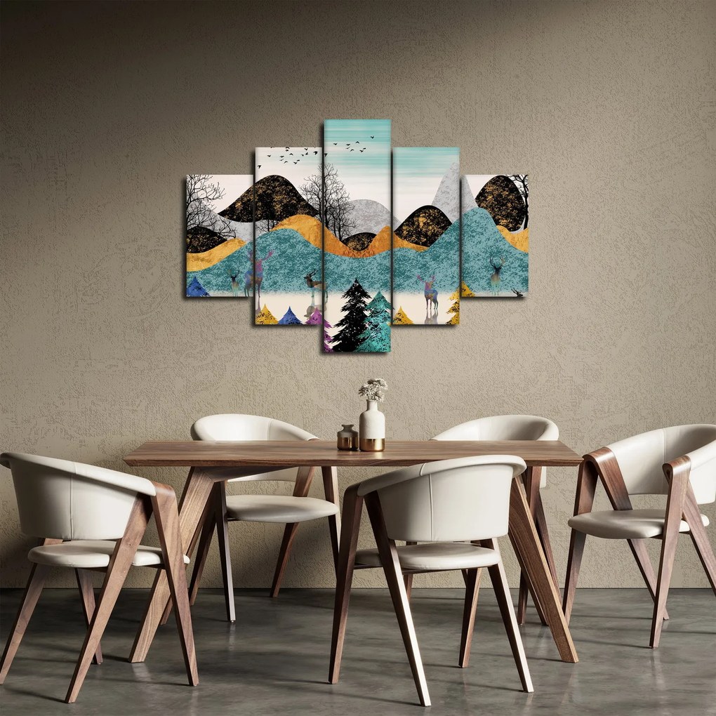 Grafikus kép szarvas (150x105 cm)