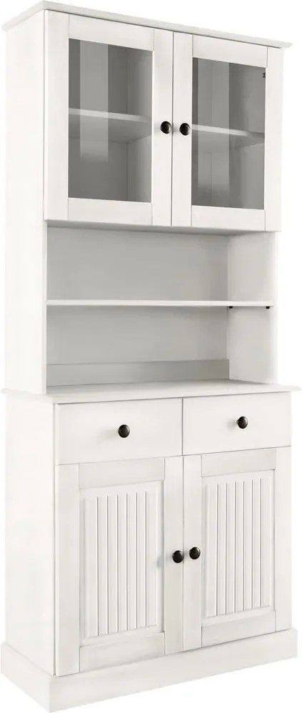 Fehér borovi fenyő tálalószekrény 181x34 cm Mille – Støraa