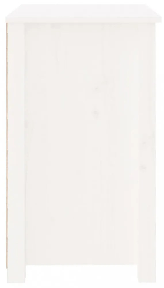 fehér tömör fenyőfa éjjeliszekrény 50x35x61,5 cm