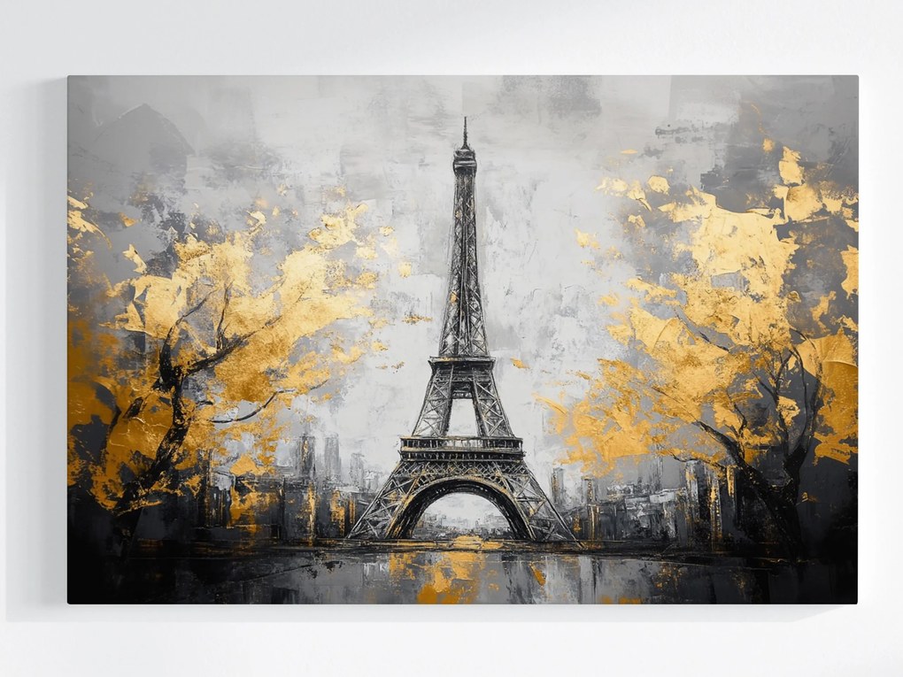 Canvas Város Párizs Eiffel-torony Arany Glamour Art 60x40