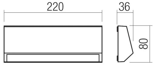 Redo 90680 - Kültéri irányfény ANDER LED/4W/230V 3000K IP65 antracitszürke