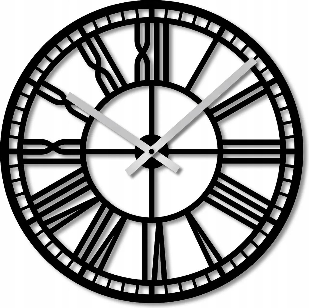 Falióra 60cm Fa Falióra Fekete Minimalista Kerek