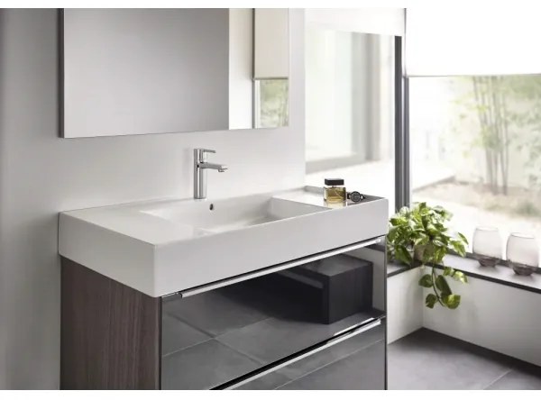 Roca A5A3296C00 - Mosdócsaptelep + NAIA leeresztő, 16,7 cm, fényes króm