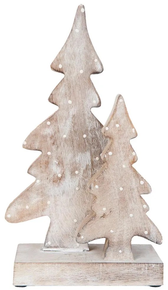 Natúr fenyőfa asztali dekoráció -  Clayre-Eef