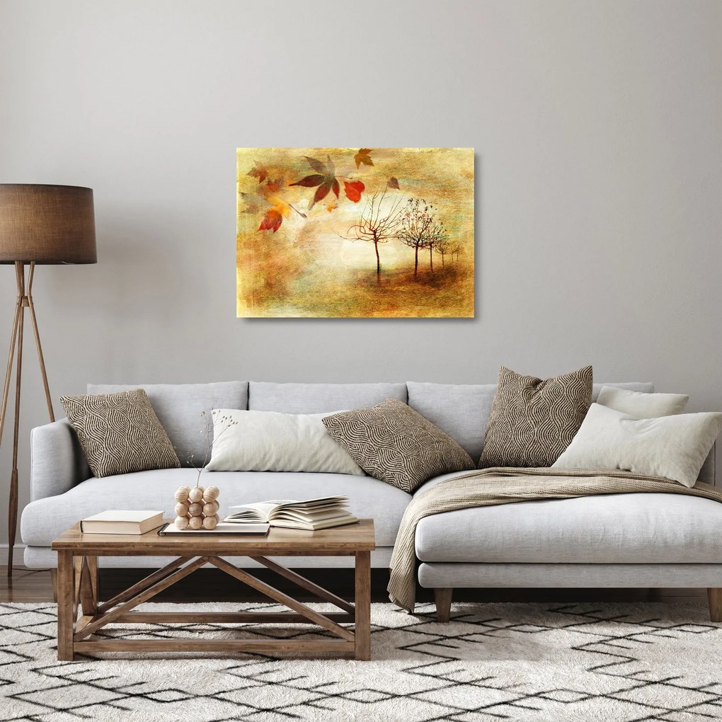 Kép - őszi hangulat (üvegen) (70x50 cm)