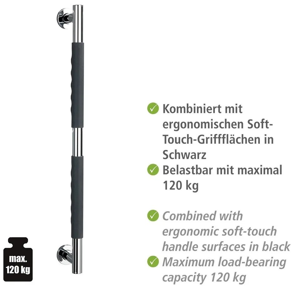 Fali rozsdamentes acél fürdőszobai kapaszkodó Secura – Wenko