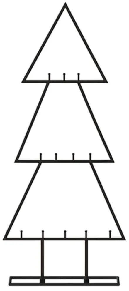 vidaXL fekete fém karácsonyfa dekorációhoz 60 cm