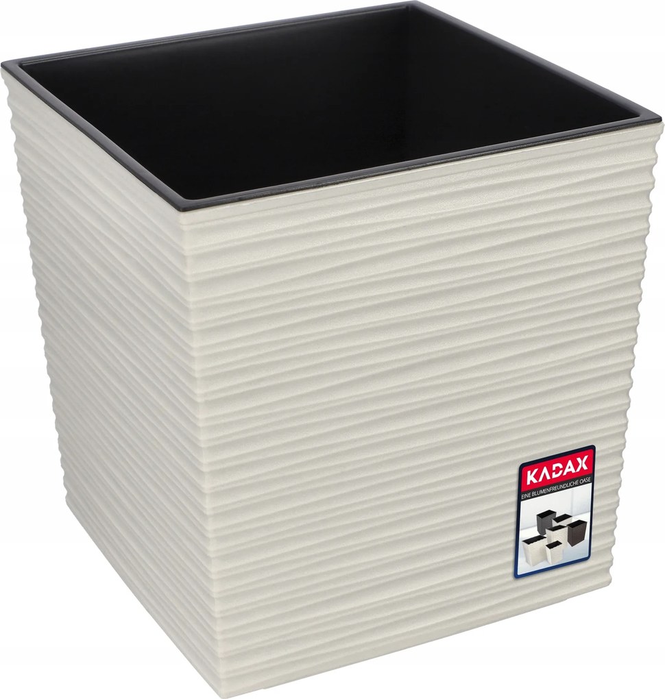 Virágtartó 19 cm Fedél Betéttel Műanyag Krém