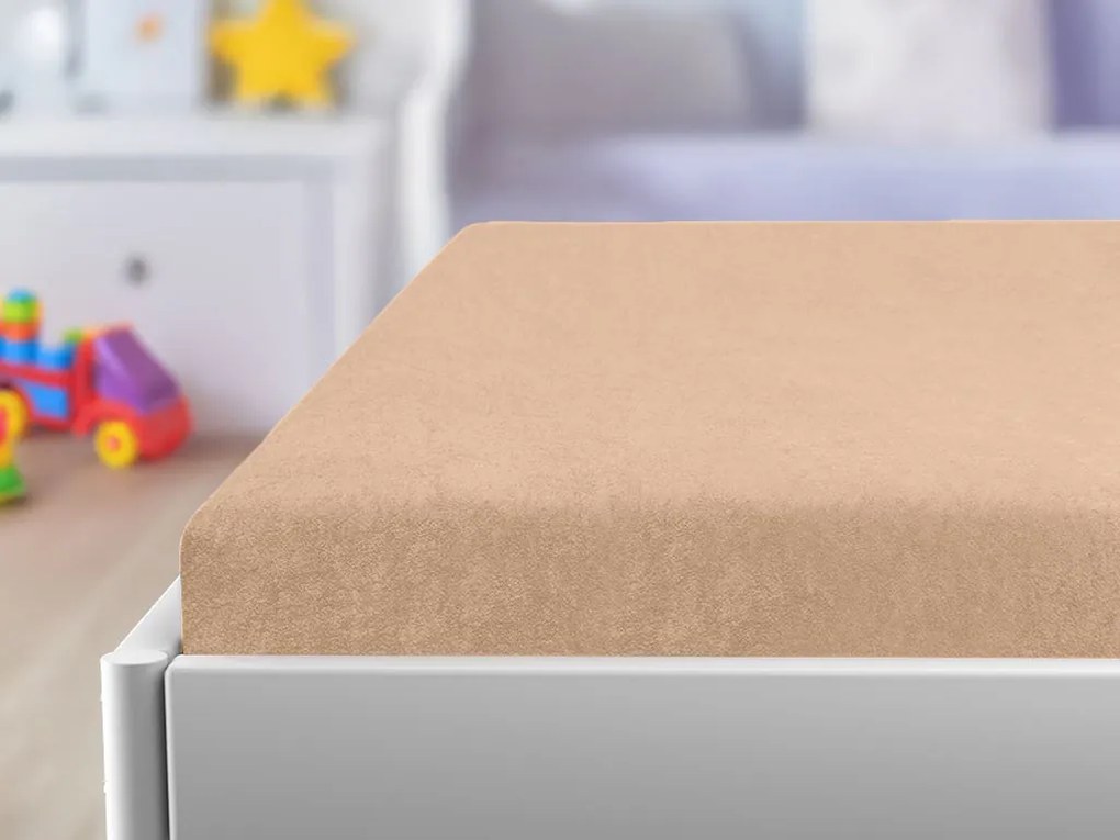 Gyerek frottír lepedő 60x120 cm barack