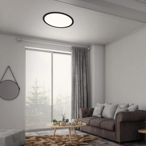 Briloner 7168-015 - LED Dimmelhető mennyezeti lámpa PIATTO LED/22W/230V fekete + távirányító