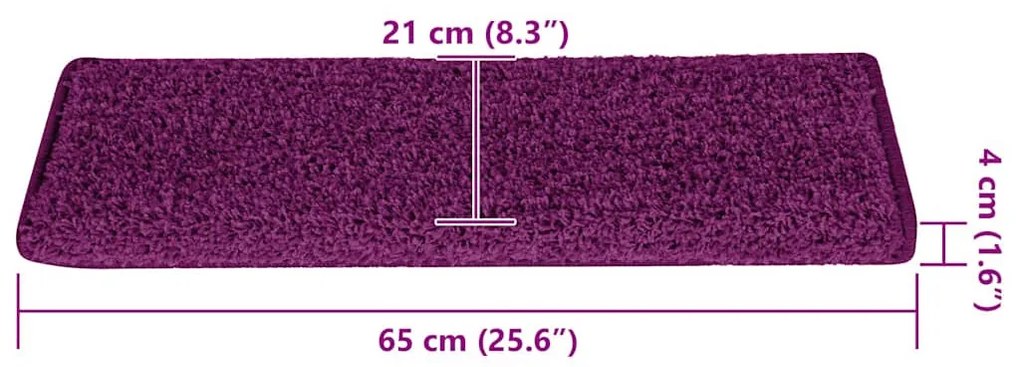 30 db rózsaszín lépcsőszőnyeg, 65 x 21 x 4 cm, téglalap alakú széllel