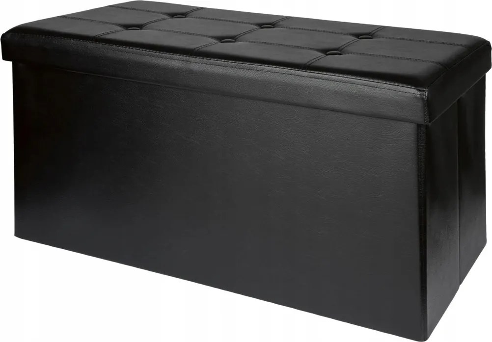 Kárpitozott pad tárolórekesszel Livarno 82 x 40 x 40 cm fekete