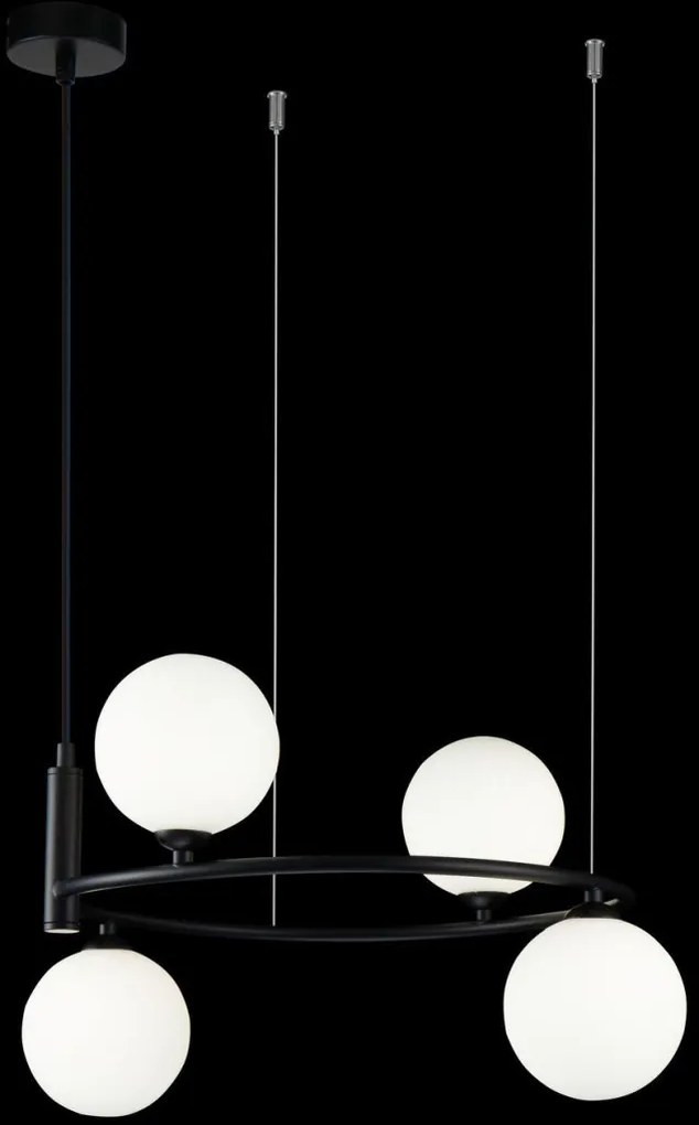 MAYTONI MOD013PL-04B RING Modern Függesztett Lámpa Fehér, Fekete G9 IP20