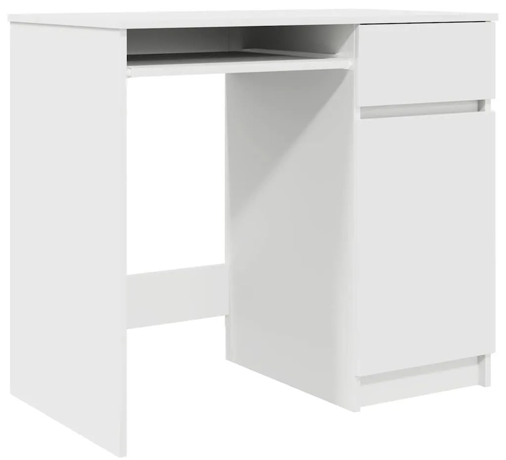 Fehér forgácslap íróasztal 86x49x76 cm