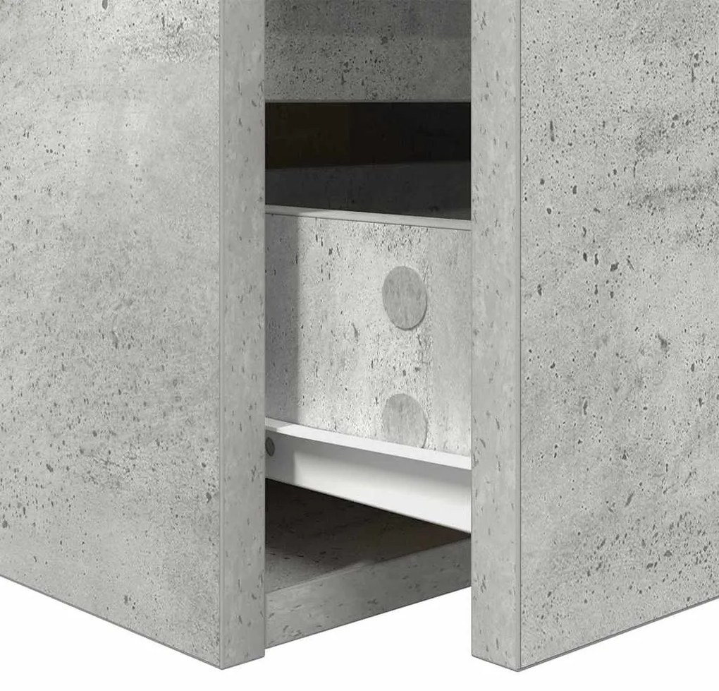 betonszürke falra szerelhető éjjeliszekrény 38x34x40 cm