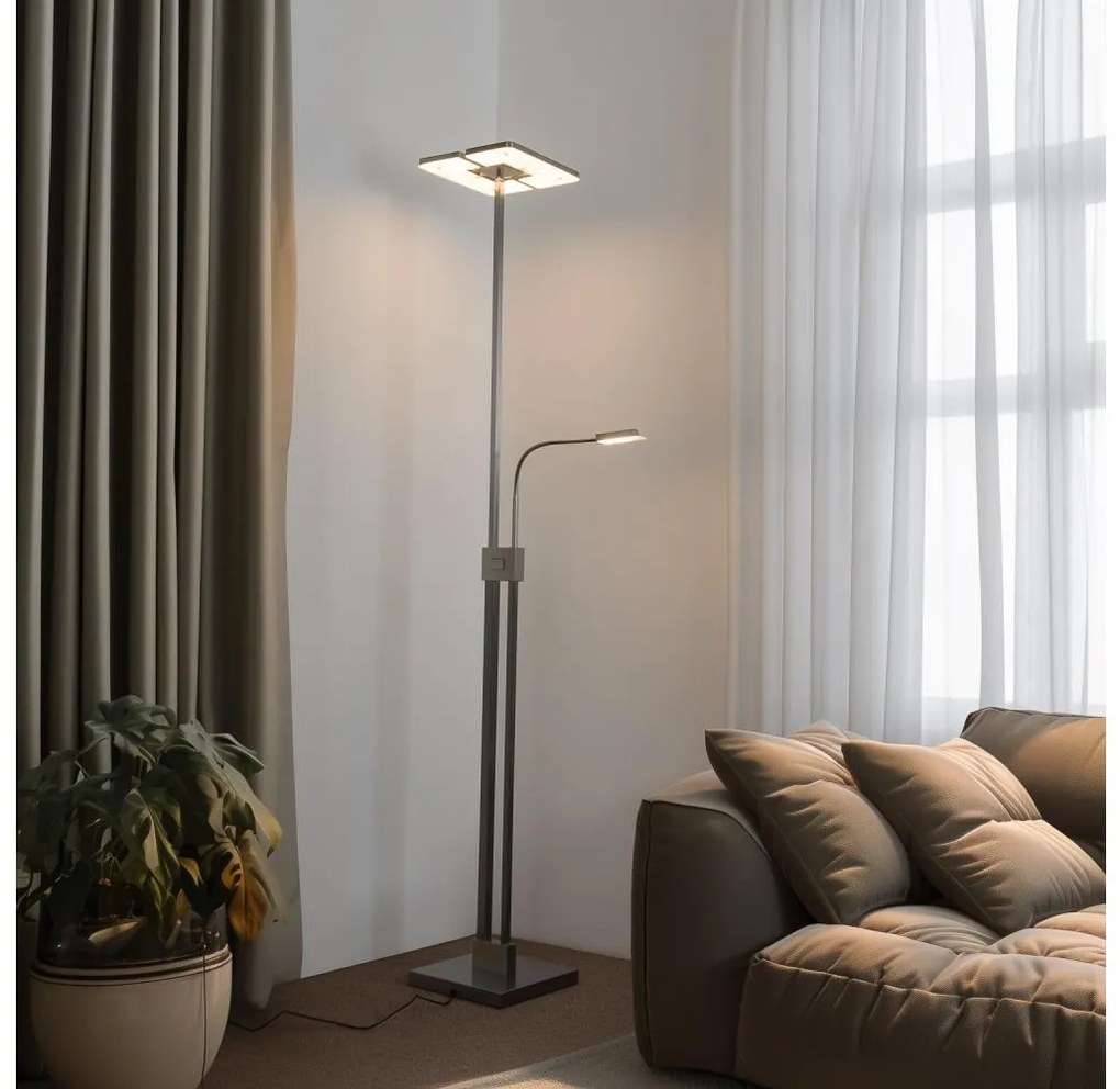 Eglo Eglo 33182 -LED Dimmelhető állólámpa SOLANO 1xLED/26W/230V+1xLED/3,2W króm EG33182