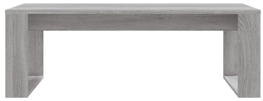 Szürke sonoma szerelt fa dohányzóasztal 102x50x35 cm