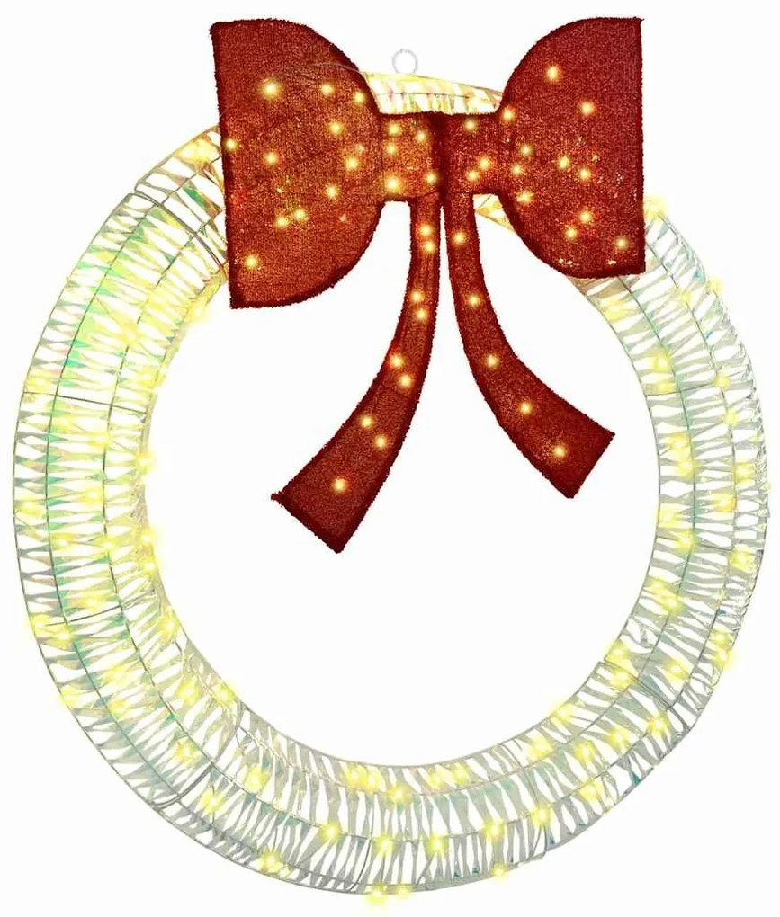 Koszorú 150 LED-del Meleg fehér 120 cm PET