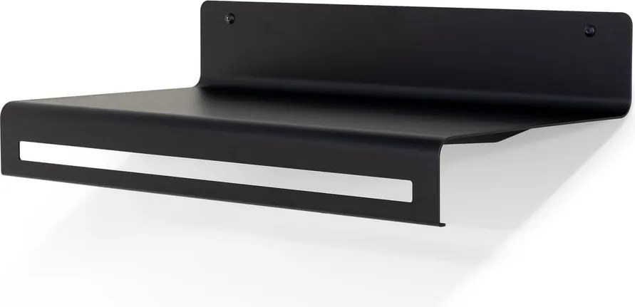 Fekete fém fali fogas polccal 60 cm Sway – Spinder Design