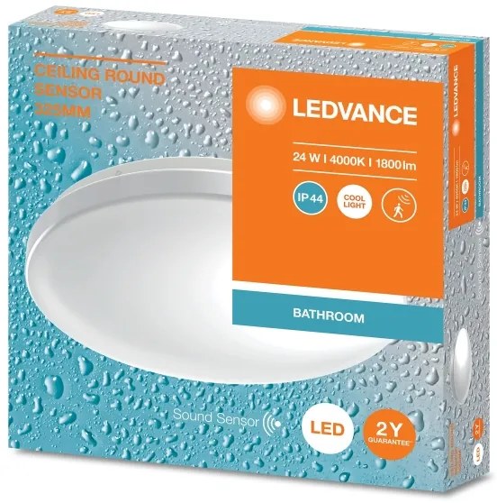 Ledvance - CEILING ROUND fürdőszobai mennyezeti LED világítótest érzékelővel LED/24W/230V IP44