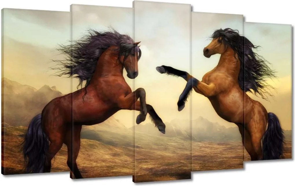 Vászonkép 100x60 Lovak paripák